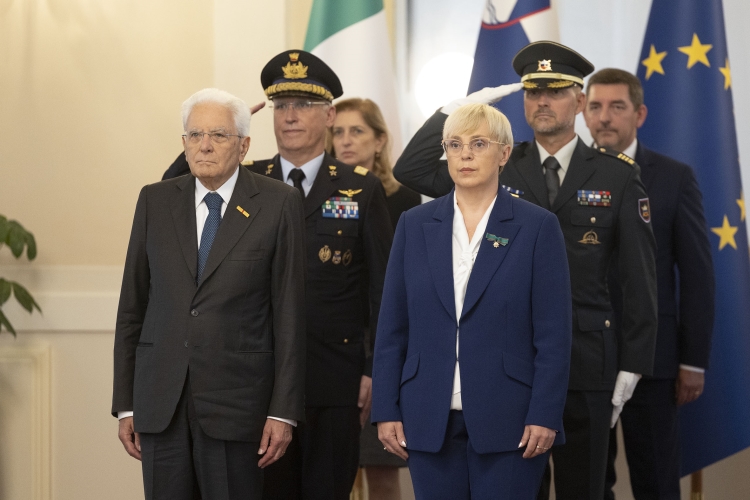 Il Presidente Mattarella con Nataša Pirc Musar, Presidente della Repubblica di Slovenia, in occasione della Visita Ufficiale