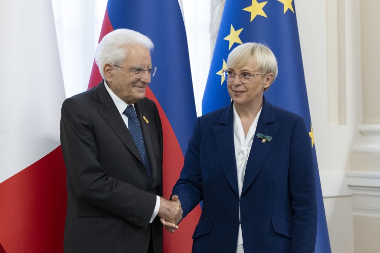 Il Presidente Mattarella con Nataša Pirc Musar, Presidente della Repubblica di Slovenia, in occasione della Visita Ufficiale