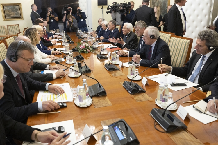 Il Presidente Mattarella con Nataša Pirc Musar, Presidente della Repubblica di Slovenia, in occasione della Visita Ufficiale