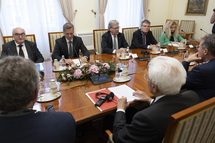 Il Presidente della Repubblica Sergio Mattarella con il Primo Ministro della Repubblica di Slovenia, Robert Golob, in occasione della Visita Ufficiale