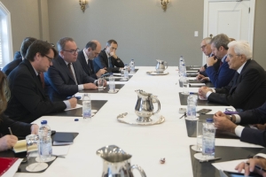 Il Presidente Sergio Mattarella incontra alcuni esponenti della stampa e dei media canadesi