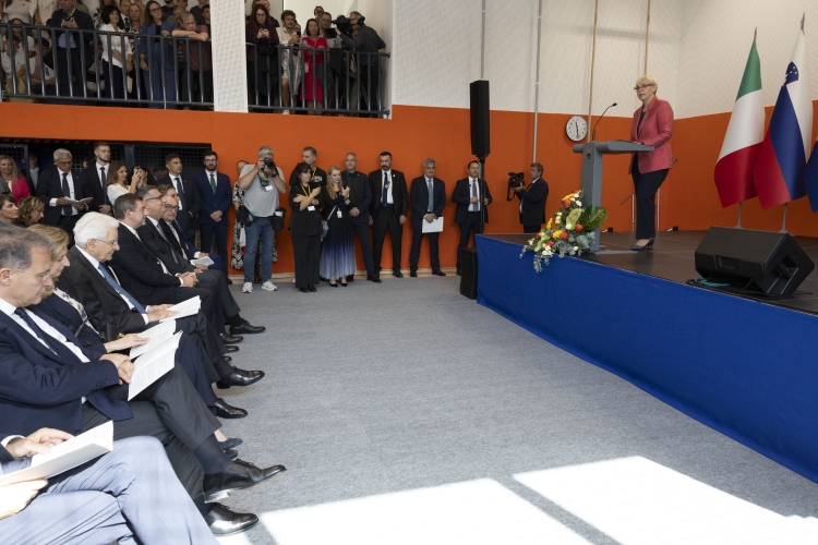 Il Presidente della Repubblica Sergio Mattarella con Nataša Pirc Musar, Presidente della Repubblica di Slovenia, in occasione della cerimonia di inaugurazione del Collegio dei Nobili
