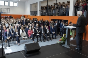 Il Presidente della Repubblica Sergio Mattarella con Nataša Pirc Musar, Presidente della Repubblica di Slovenia, in occasione della cerimonia di inaugurazione del Collegio dei Nobili
