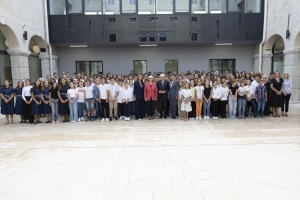 Il Presidente della Repubblica Sergio Mattarella con Nataša Pirc Musar, Presidente della Repubblica di Slovenia, in occasione della cerimonia di inaugurazione del Collegio dei Nobili
