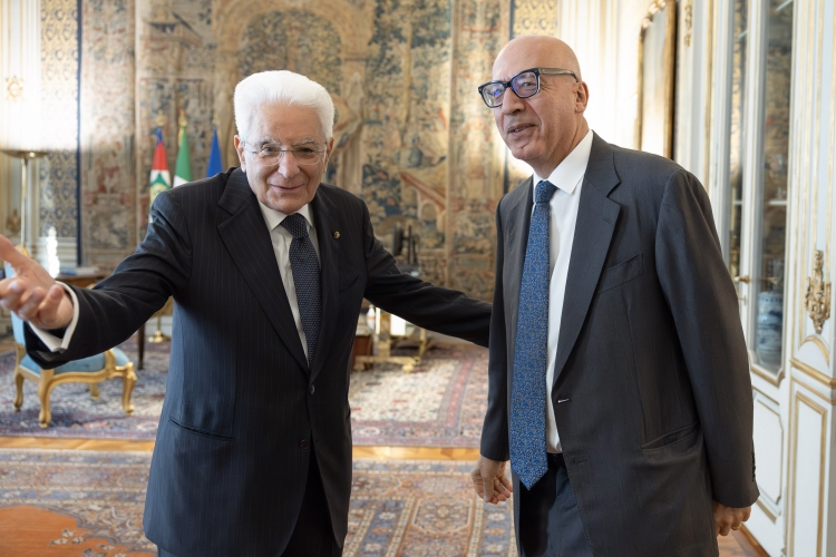 Il Presidente della Repubblica Sergio Mattarella incontra Pasquale D'Ascola, Primo Presidente della Corte di Cassazione 
