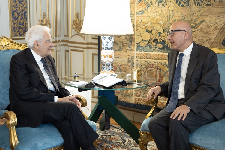 Il Presidente della Repubblica Sergio Mattarella con Pasquale D'Ascola, Primo Presidente della Corte di Cassazione 
