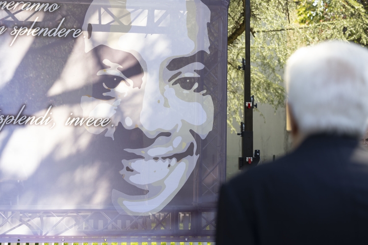 Il Presidente della Repubblica Sergio Mattarella alla cerimonia commemorativa del quinto anniversario della morte di Willy Monteiro Duarte
