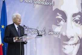 Il Presidente della Repubblica Sergio Mattarella alla cerimonia commemorativa del quinto anniversario della morte di Willy Monteiro Duarte
