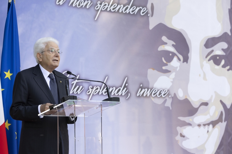 Il Presidente della Repubblica Sergio Mattarella alla cerimonia commemorativa del quinto anniversario della morte di Willy Monteiro Duarte

