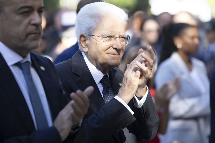 Il Presidente della Repubblica Sergio Mattarella alla cerimonia commemorativa del quinto anniversario della morte di Willy Monteiro Duarte
