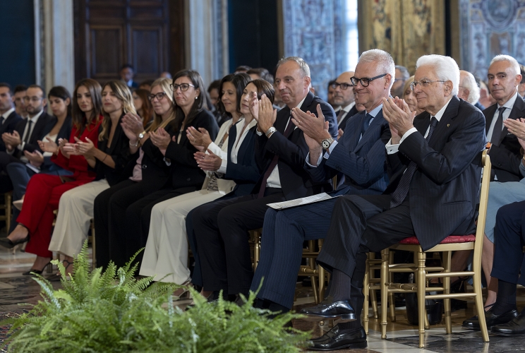 Il Presidente Sergio Mattarella in occasione dell'incontro con i vincitori del nono Corso-concorso per dirigenti pubblici organizzato dalla Scuola Nazionale dell’Amministrazione