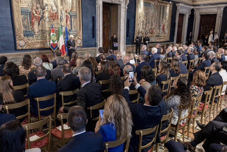Il Presidente Sergio Mattarella in occasione dell'incontro con i vincitori del nono Corso-concorso per dirigenti pubblici organizzato dalla Scuola Nazionale dell’Amministrazione