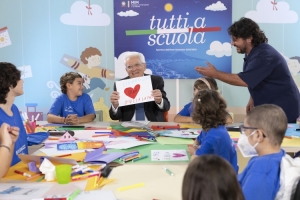Il Presidente  Mattarella all'Ospedale pediatrico Santobono-Pausilipon, in occasione della cerimonia di inaugurazione dell’anno scolastico 2025-2026 
