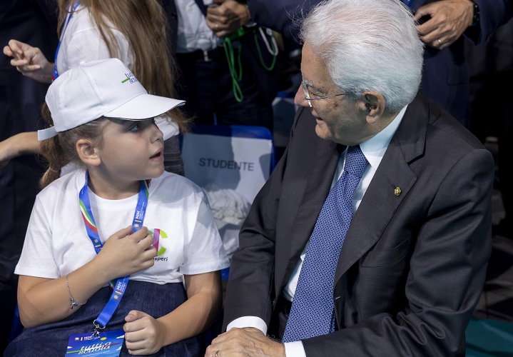 Il Presidente della Repubblica Sergio Mattarella alla cerimonia di inaugurazione dell’anno scolastico 2025-2026