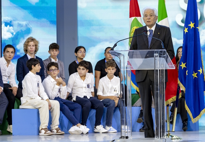 Il Presidente della Repubblica Sergio Mattarella alla cerimonia di inaugurazione dell’anno scolastico 2025-2026