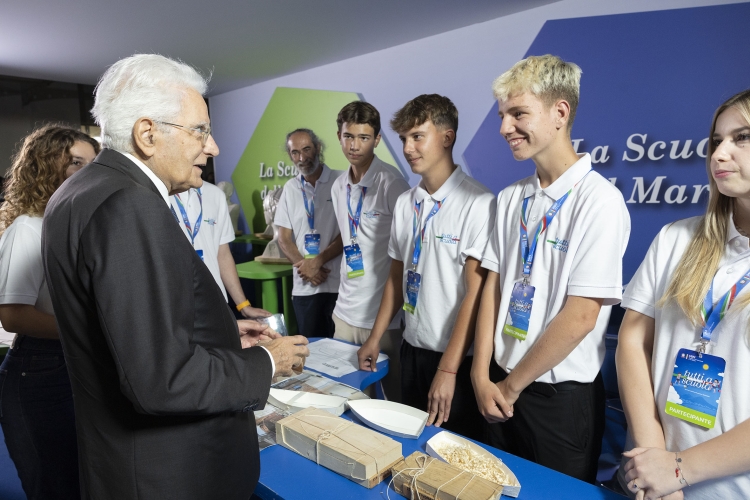 Il Presidente della Repubblica Sergio Mattarella alla cerimonia di apertura dell’anno scolastico 2025-2026