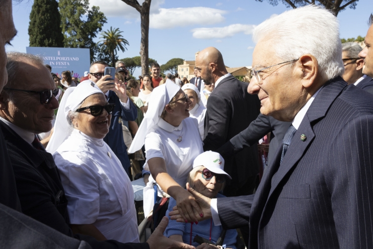 Il Presidente della Repubblica Sergio Mattarella alla cerimonia di chiusura delle iniziative a carattere sociale