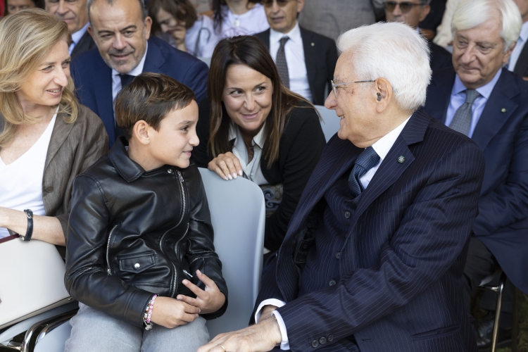 Il Presidente della Repubblica Sergio Mattarella alla cerimonia di chiusura delle iniziative a carattere sociale