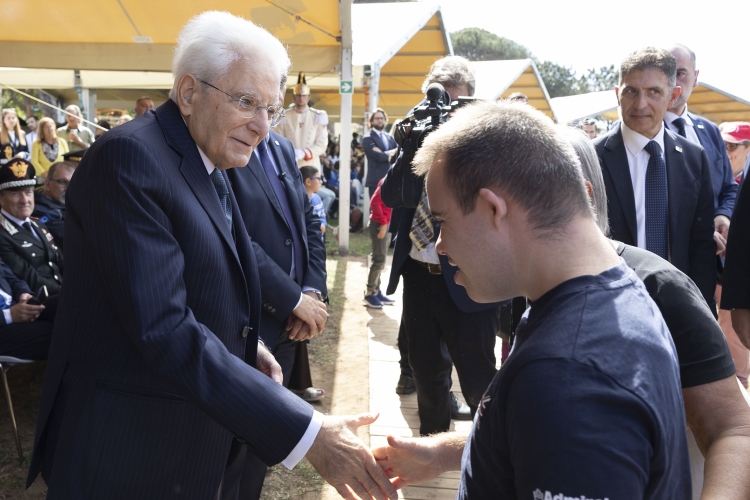 Il Presidente della Repubblica Sergio Mattarella alla cerimonia di chiusura delle iniziative a carattere sociale