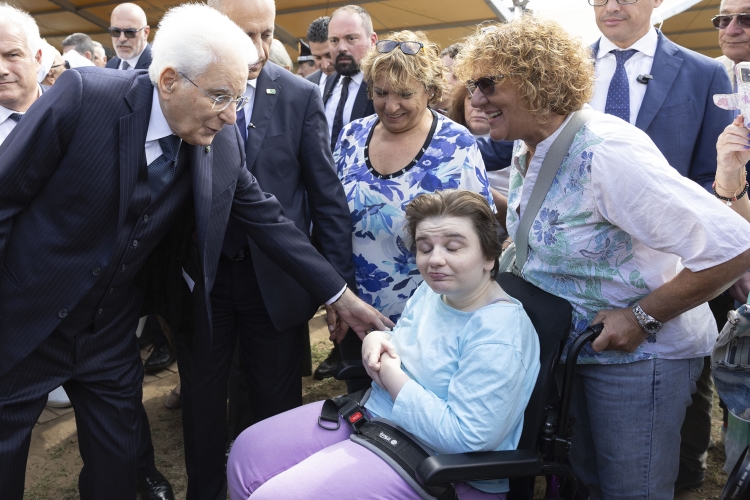 Il Presidente della Repubblica Sergio Mattarella alla cerimonia di chiusura delle iniziative a carattere sociale