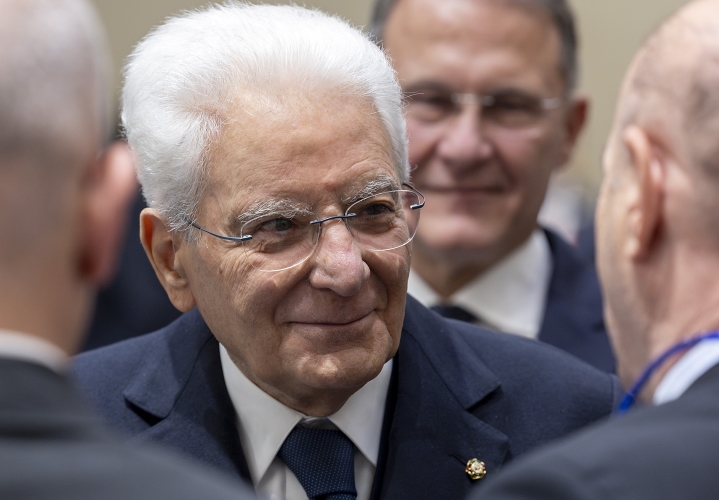 Il Presidente della Repubblica Sergio Mattarella nel corso dell'incontro con una rappresentanza della collettività italiana in Kazakhstan