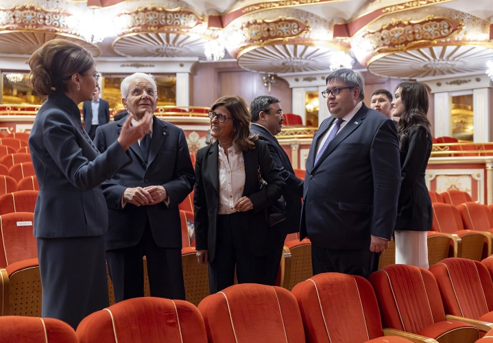 Il Presidente della Repubblica Sergio Mattarella al Teatro dell'Opera di Astana