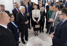 Il Presidente della Repubblica Sergio Mattarella con il Presidente della Repubblica dell'Azerbaigian Ilham Aliyev, all'Università ADA - Azerbaijan Diplomatic Academy