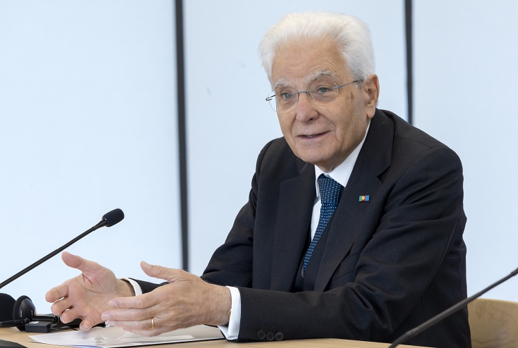 Il Presidente della Repubblica Sergio Mattarella rivolge il suo indirizzo di saluto in occasione della visita  all'Università ADA - Azerbaijan Diplomatic Academy