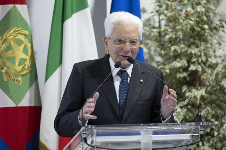 Il Presidente della Repubblica Sergio Mattarella alla presentazione del progetto di espansione del Centro Nazionale di Adroterapia Oncologica