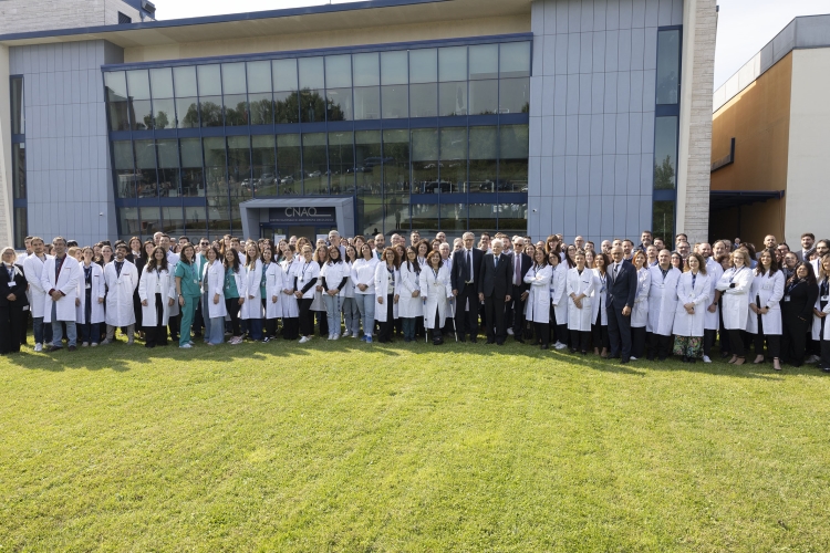 Il Presidente della Repubblica Sergio Mattarella alla presentazione del progetto di espansione del Centro Nazionale di Adroterapia Oncologica