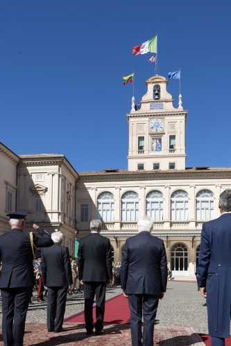 Il Presidente della Repubblica Sergio Mattarella con Gitanas Nauseda Presidente della Repubblica di Lituania, in occasione della visita ufficiale
