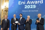 Il Presidente Mattarella alla cerimonia di premiazione dei vincitori Eni Award 2025