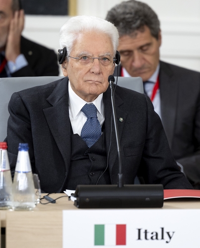 Il Presidente della Repubblica Sergio Mattarella in occasione della partecipazione alla XX Riunione dei Capi di Stato del Gruppo Arraiolos