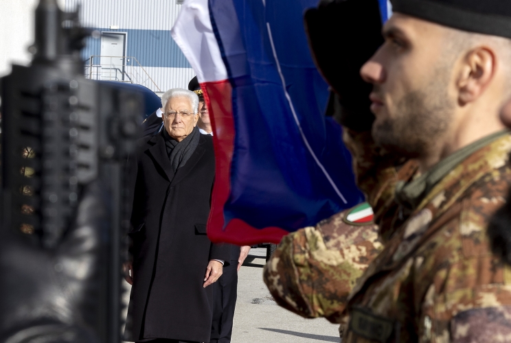 Il Presidente della Repubblica Sergio Mattarella in visita alla Base Aerea di Ämari