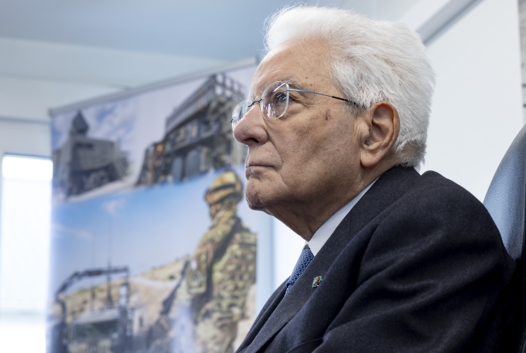 Il Presidente della Repubblica Sergio Mattarella nel corso del briefing di presentazione della Base Aerea di Ämari