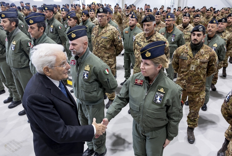 Il Presidente della Repubblica Sergio Mattarella in visita alla Base Aerea di Ämari