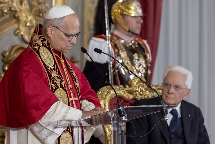 Il Presidente Sergio Mattarella in occasione del saluto di Sua Santità Leone XIV