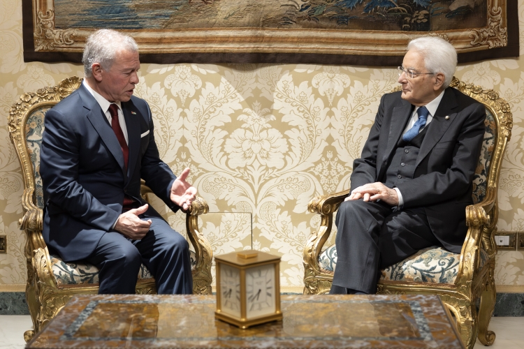 Il Presidente della Repubblica Sergio Mattarella incontra S.M. Abdullah II, Re di Giordania 

