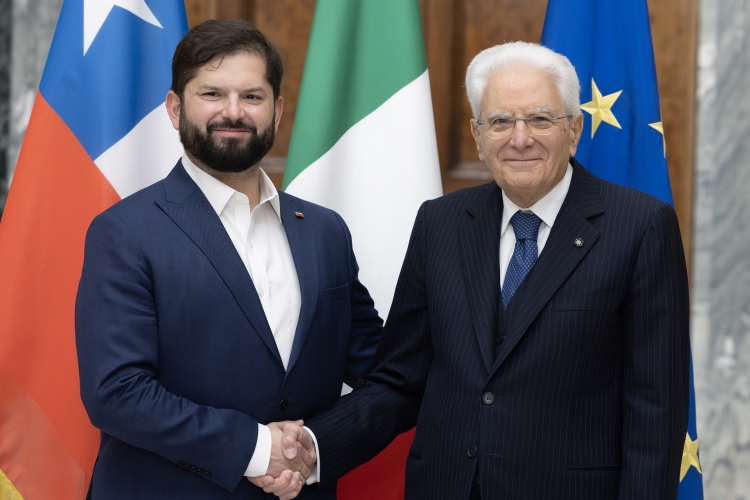 Il Presidente della Repubblica Sergio Mattarella incontra Gabriel Boric Font, Presidente della Repubblica del Cile
