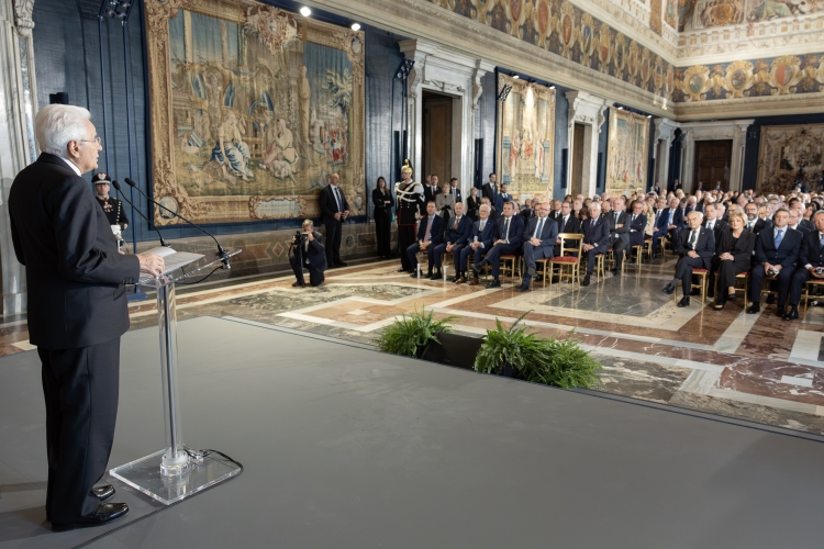 Il Presidente della Repubblica Sergio Mattarella, in occasione della Cerimonia, di consegna delle Stelle al Merito del Lavoro per l’anno 2025   

