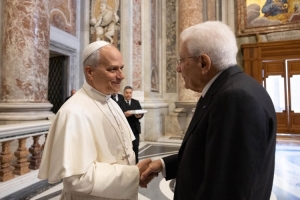 Il Presidente Mattarella incontra Papa Leone XIV  in Vaticano in occasione del Rito di Canonizzazione di sette Beati