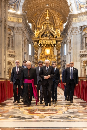 Il Presidente Mattarella in Vaticano in occasione del Rito di Canonizzazione di sette Beati