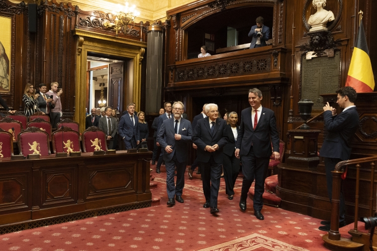 Il Presidente della Repubblica Sergio Mattarella a Palazzo della Nazione, sede del Parlamento Federale, incontra alcuni membri del Senato e della Camera dei Rappresentanti 
