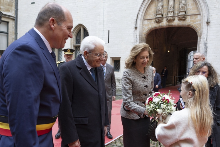 Il Presidente della Repubblica Sergio Mattarella al Municipio di Bruxelles, incontra il Sindaco