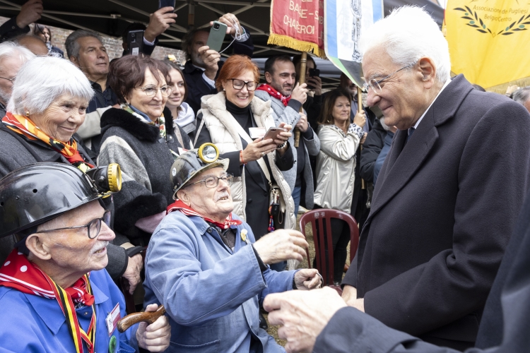 Il Presidente della Repubblica Sergio Mattarella a Marcinelle – Bois du Cazier