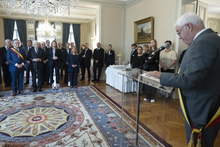 Il Presidente della Repubblica Sergio Mattarella con il Governatore delle Fiandre Occidentali
