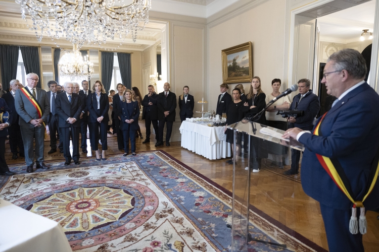 Il Presidente della Repubblica Sergio Mattarella con il Governatore delle Fiandre Occidentali
