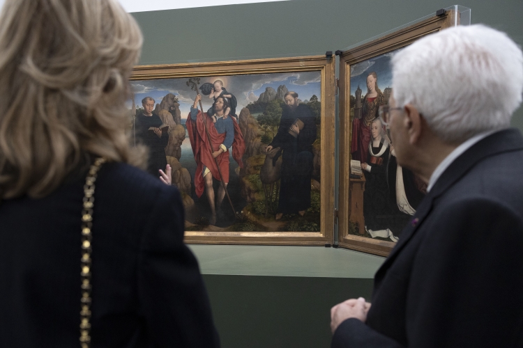 Il Presidente della Repubblica Sergio Mattarella con il Sindaco di Bruges visita la città
