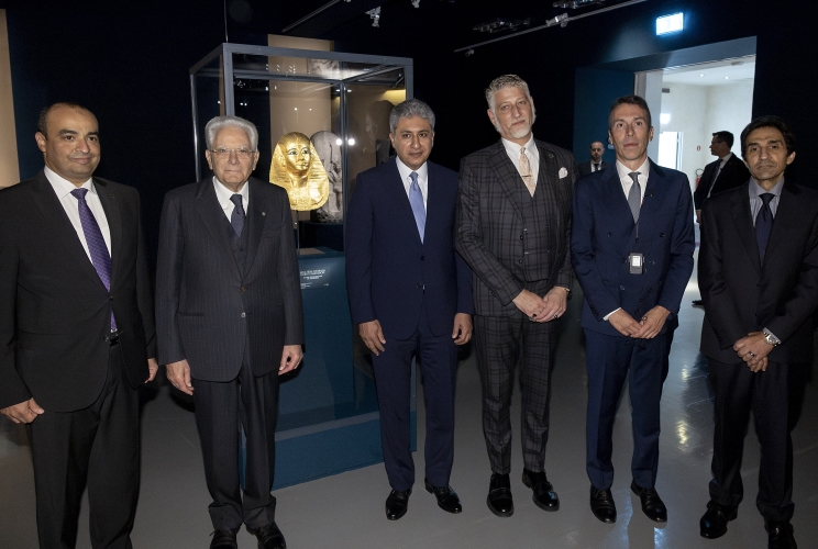 Il Presidente Sergio Mattarella in occasione dell'intervento all’inaugurazione della mostra dal titolo: “Tesori dei Faraoni”