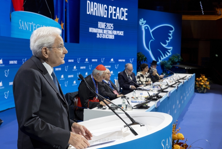 Il Presidente della Repubblica Sergio Mattarella all’incontro internazionale per la pace dal titolo “Osare la pace-Religioni e Culture in dialogo”